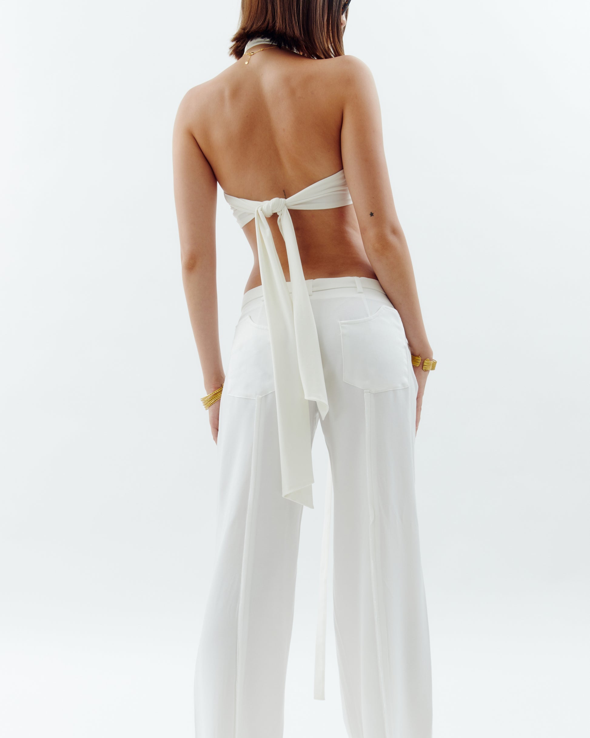 Low-rise palazzo trousers